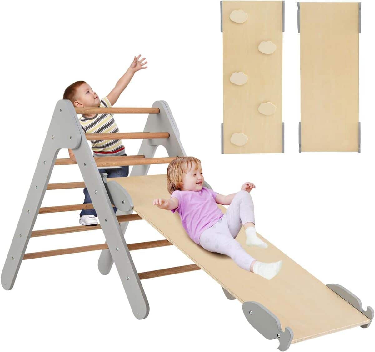Test du triangle d'escalade COSTWAY 3 en 1 Montessori