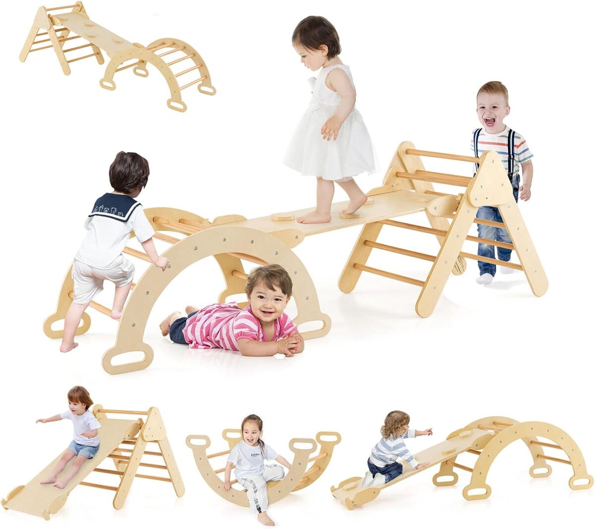 Test du triangle d'escalade Goplus Montessori : jeu évolutif pour enfants