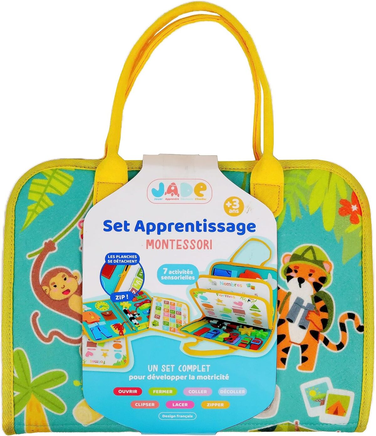 Test du jeu éducatif multicolore J.A.D.E Montessori : voyage sensoriel pour enfants dès 3 ans