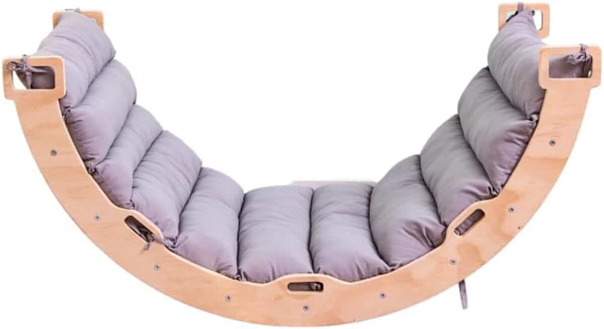 Test du pont de grimpe Buxibo en bois naturel : un incontournable Montessori