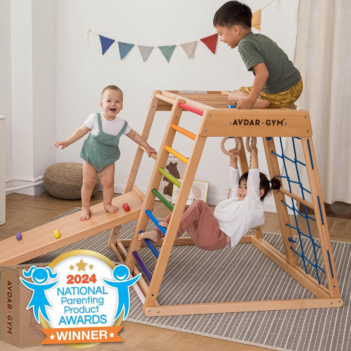 Test AVDAR jungle 8 en 1 : salle de sport d'intérieur Montessori pour enfants