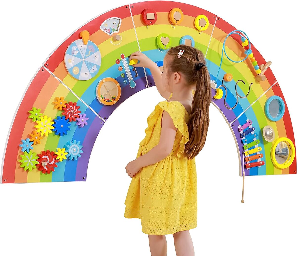 Test des panneaux muraux d'activité arc-en-ciel