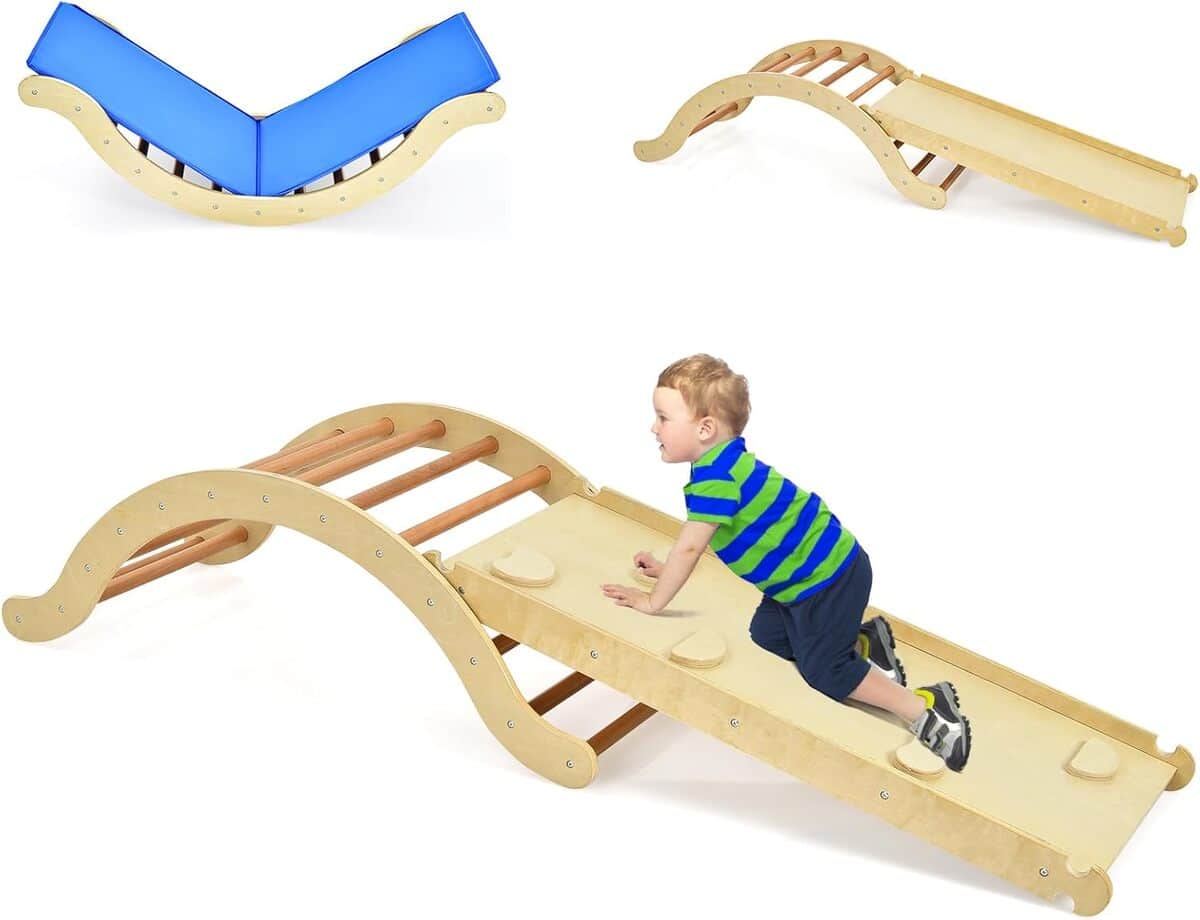 Test : dreamade arche d'escalade et toboggan pour bébés et enfants