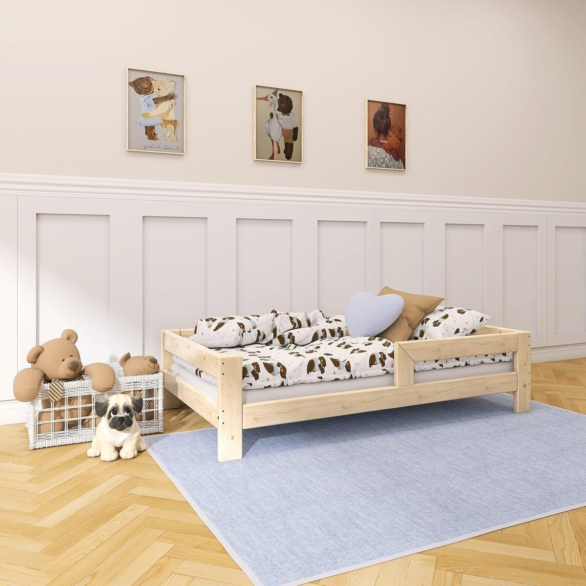 Test du lit Montessori Need Sleep pour enfant : bois d'épicéa naturel 90x190 cm