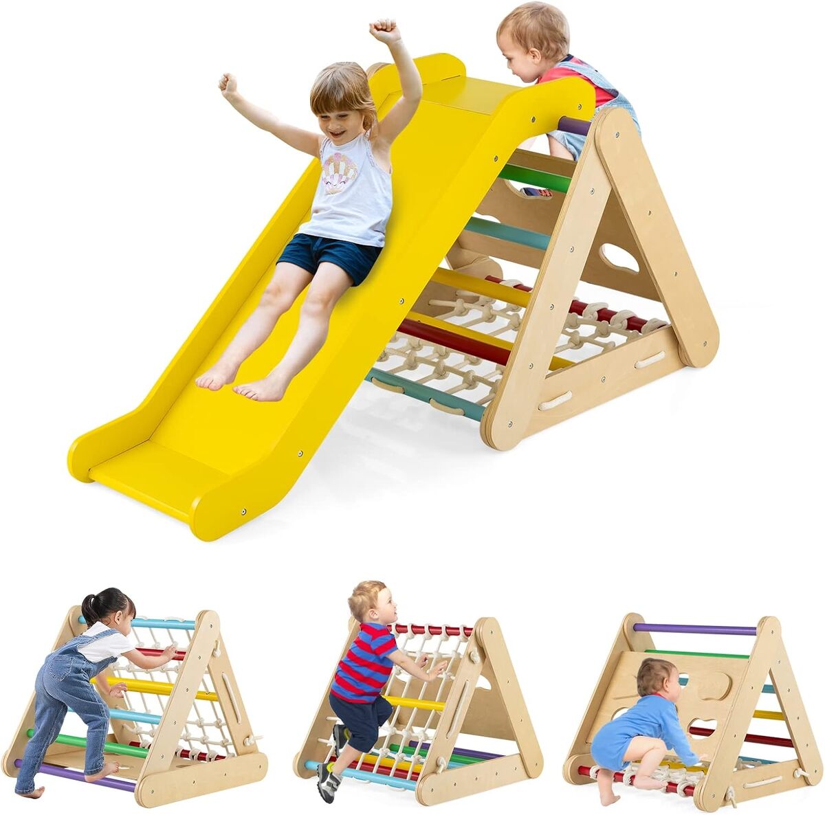 Test du triangle d'escalade Montessori Goplus pour enfants