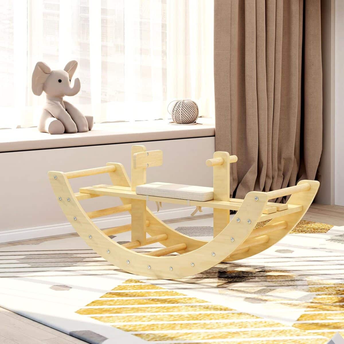 Test : banaSuper balanciers Waldorf, l'arche de cheval à bascule colorée pour enfants