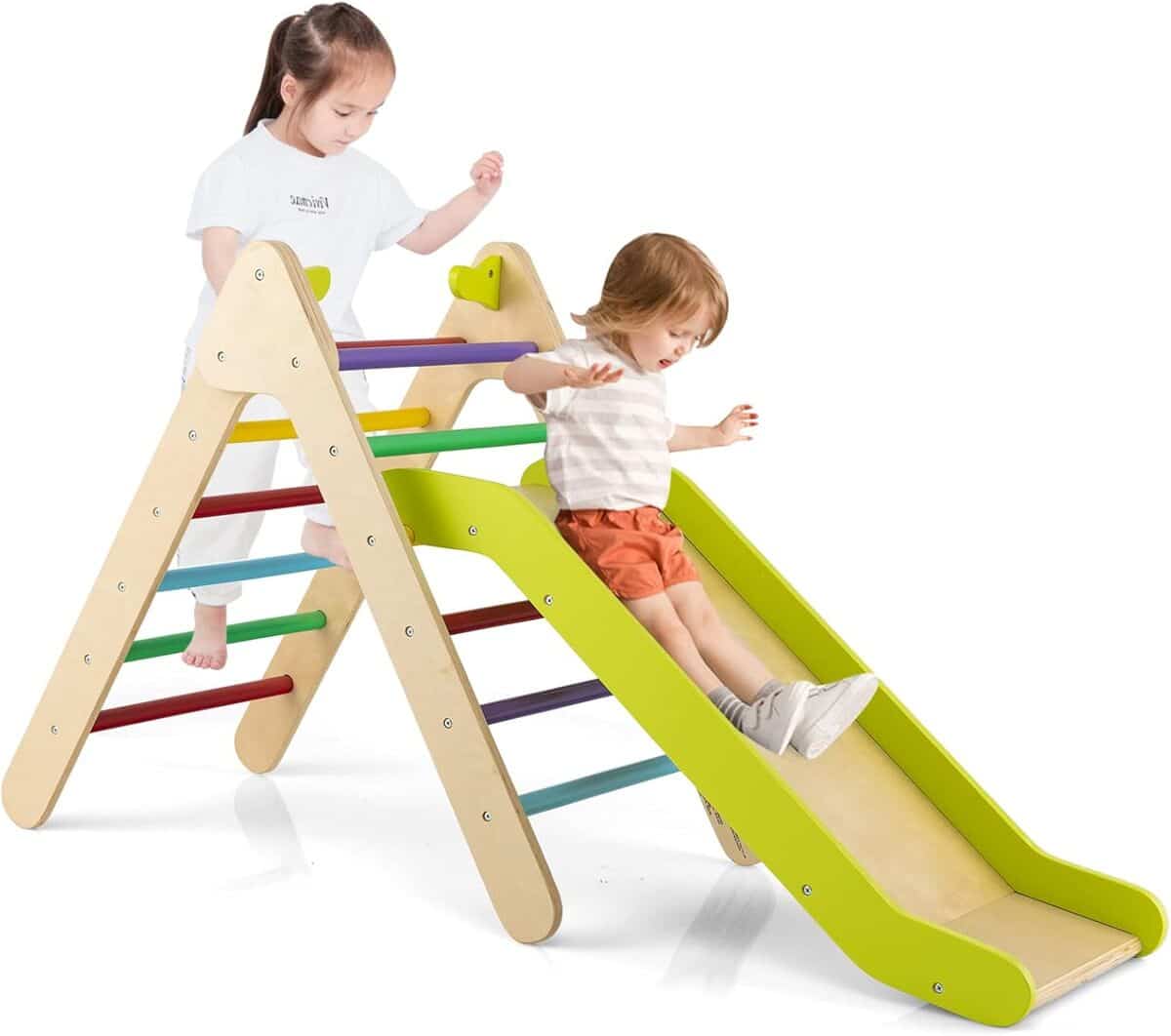 Test : costway triangle d'escalade enfant 2 en 1