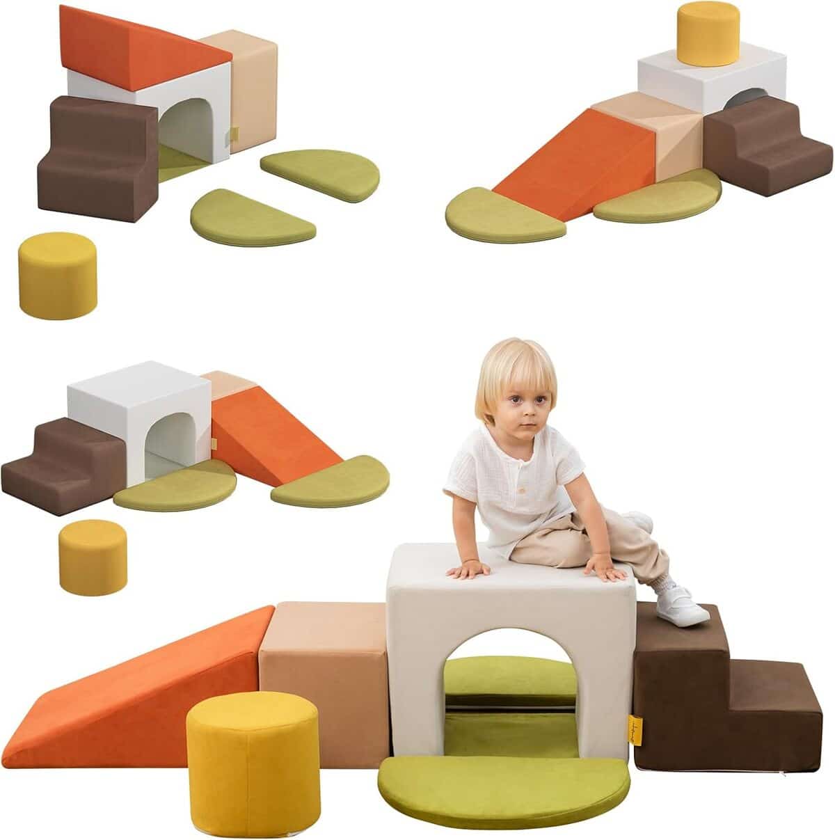 Test des blocs d'escalade BanaSuper en mousse colorée pour tout-petits