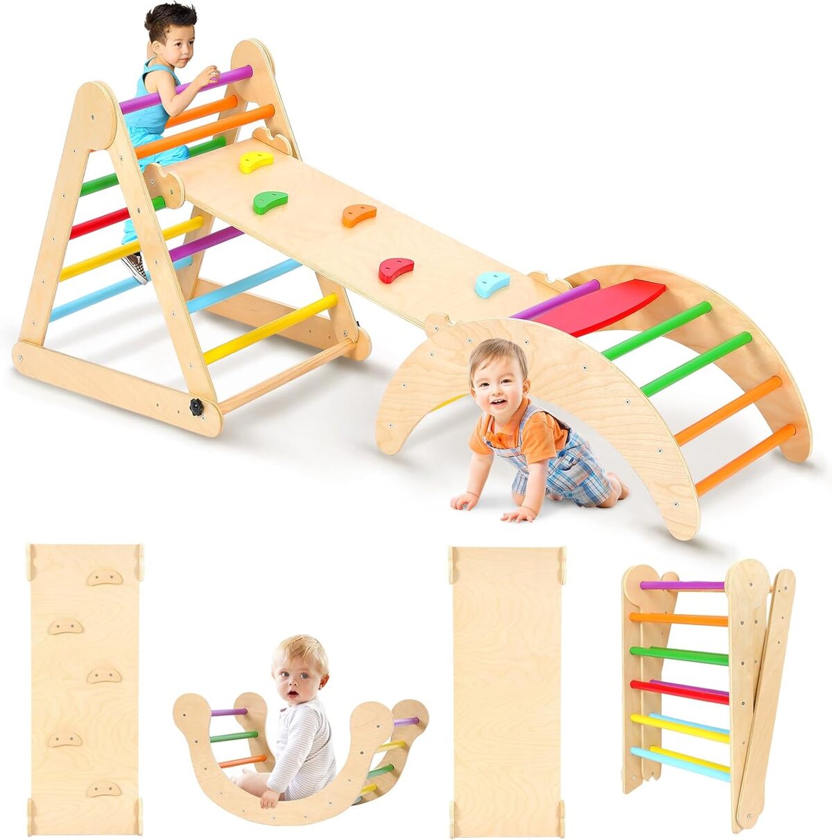 Test du triangle à grimper Yoleo : cadre pliant Montessori pour enfants