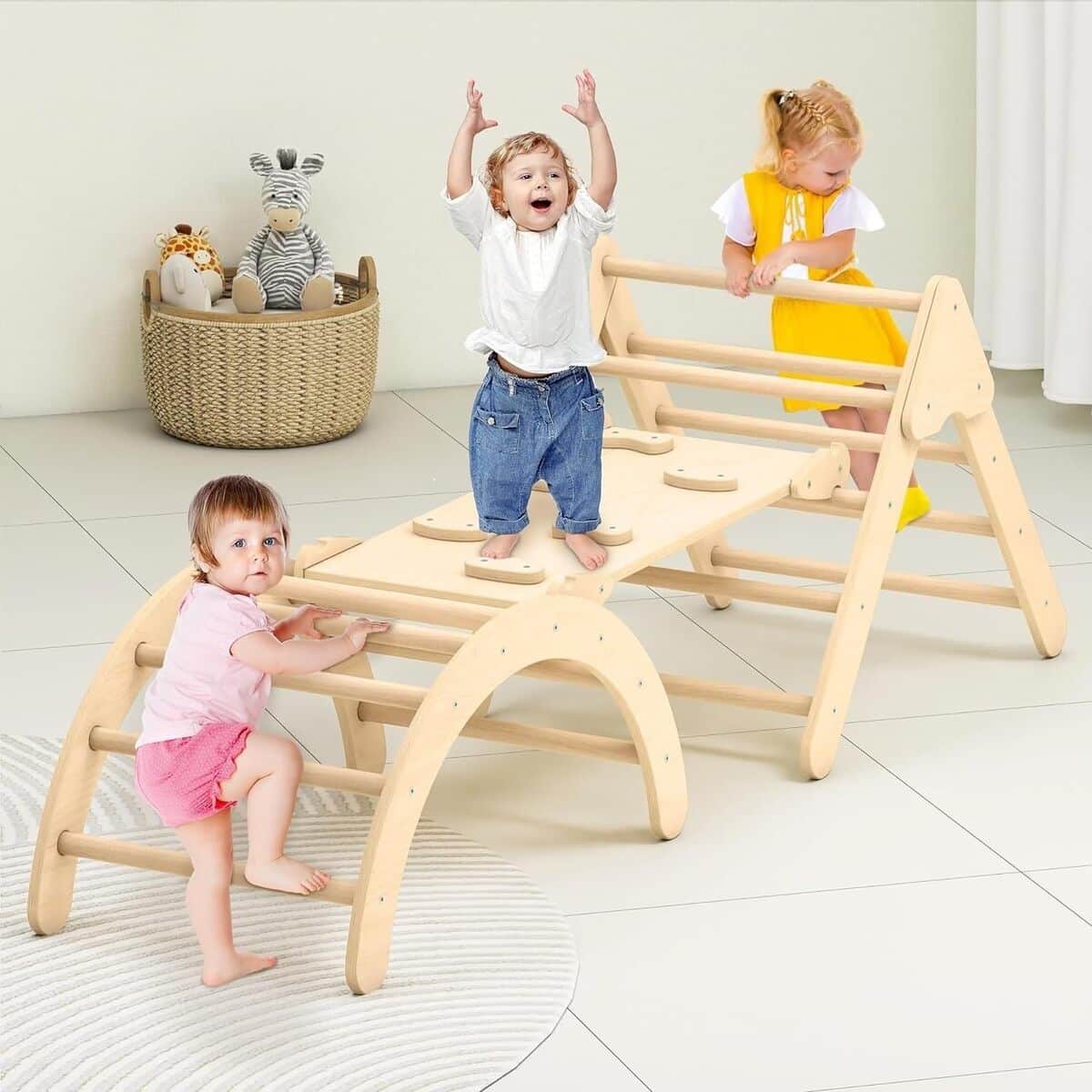 Test : triangle Pikler Zupemo Montessori, un escaladeur pliable pour tout-petits