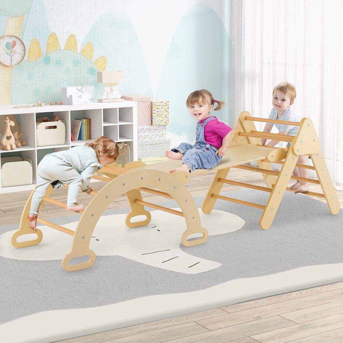 Test de l'échelle d'escalade Dreamade pour enfants : aire de jeux éducative en bois