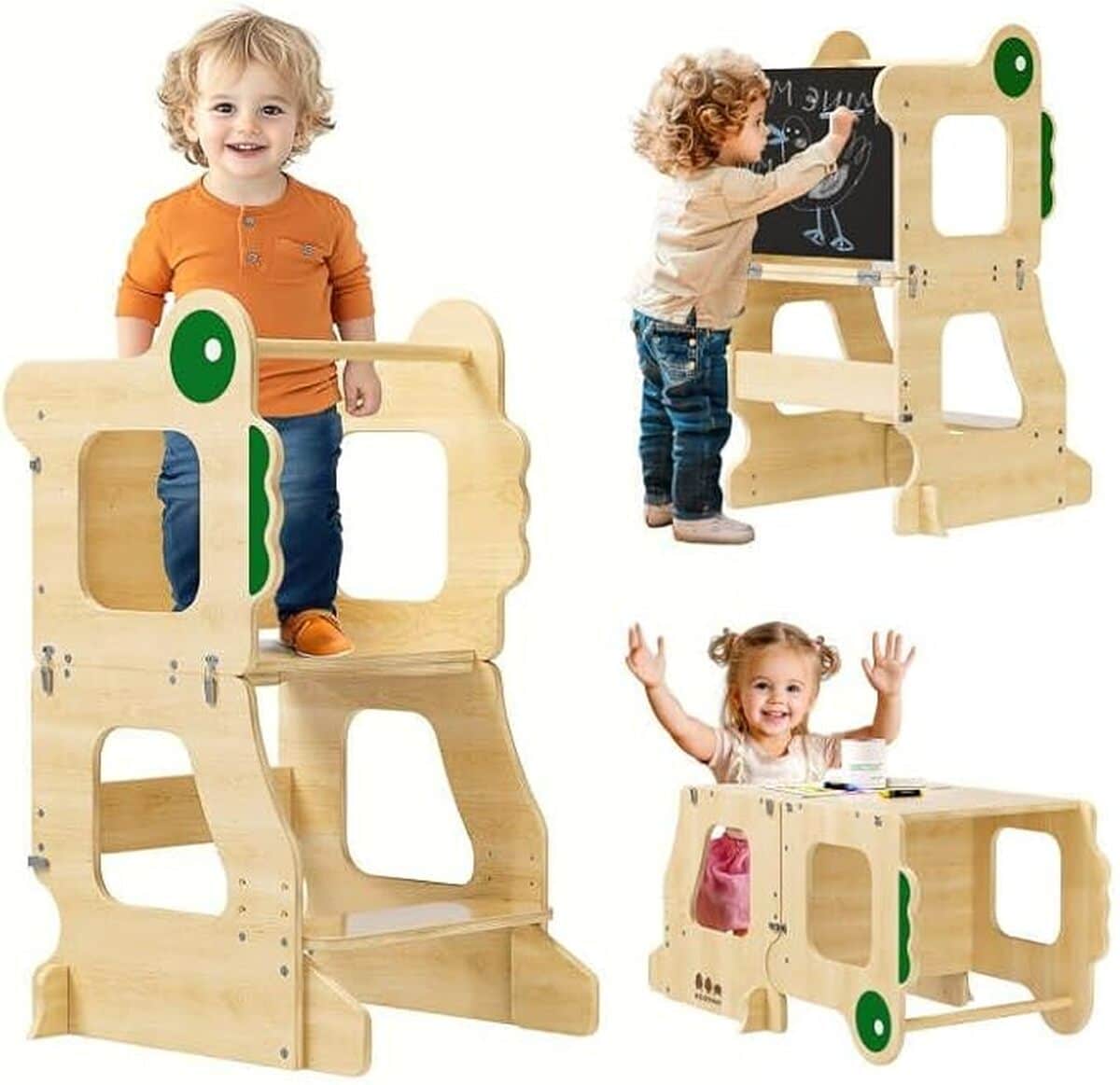 Test : tour d'apprentissage ECOTINY 3 en 1 pour petits chefs
