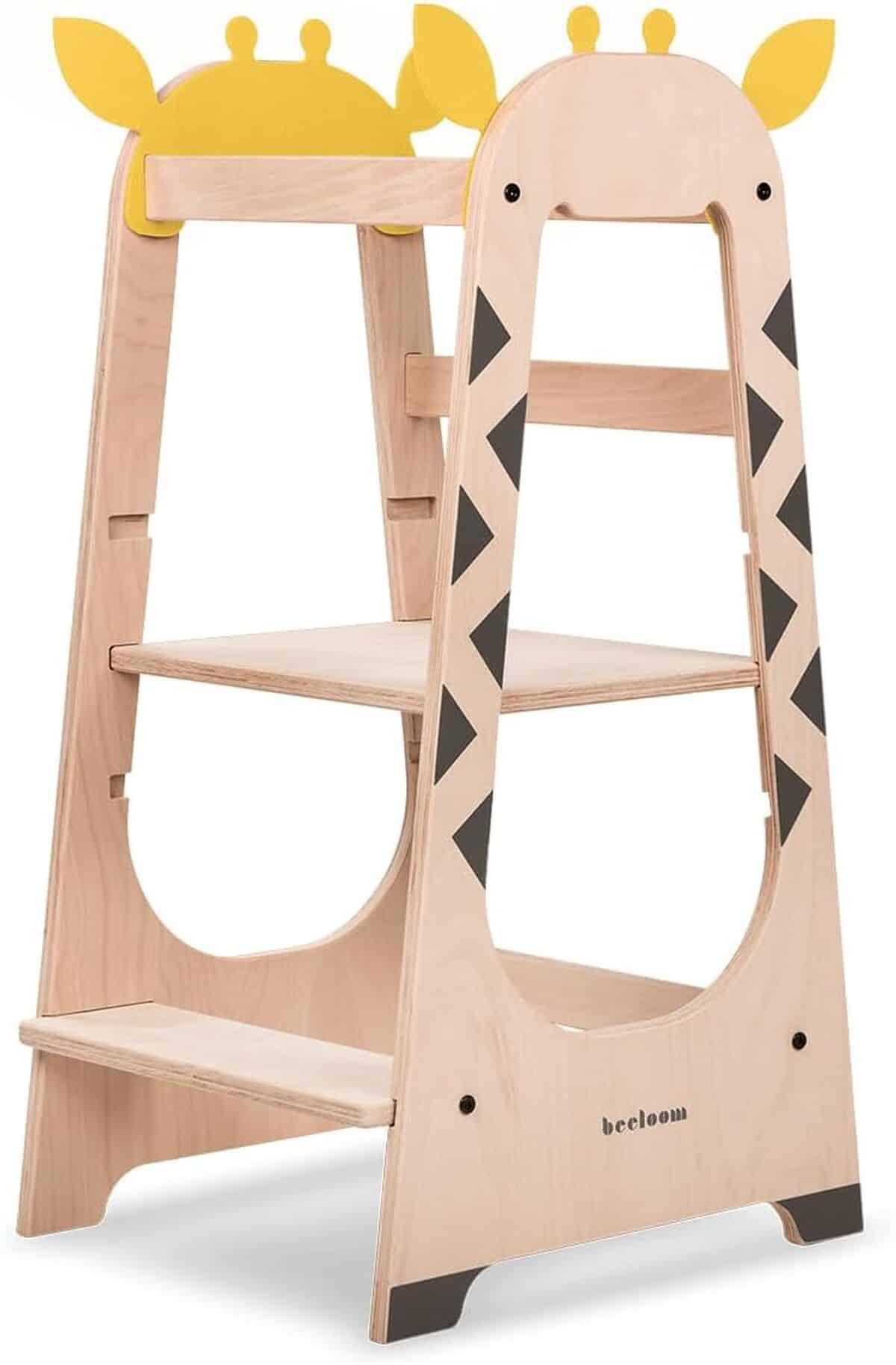 Test de la tour d'apprentissage Beeloom Giraffe Tower jaune