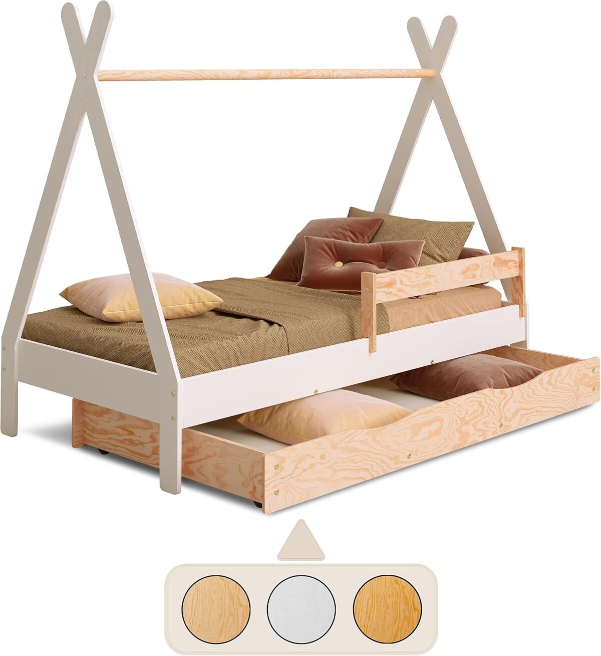 Test : lit cabane tipi D avec tiroir 80x180 par Smartwood