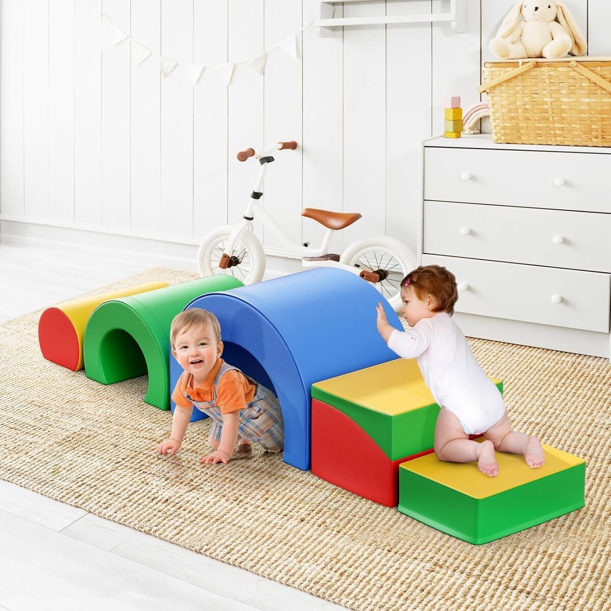 Test : parcours motricité bébé CUPCHID, aventure colorée en 5 pièces