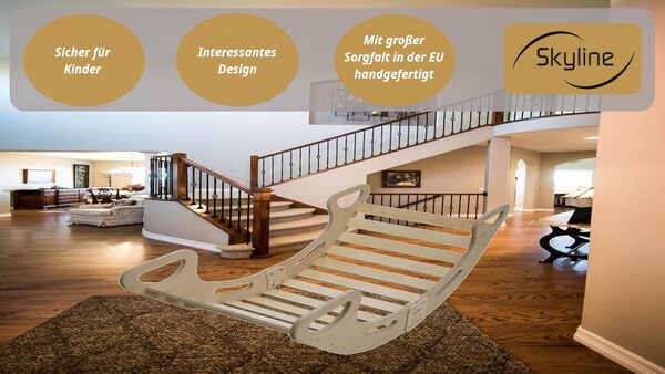 Arc d'escalade à bascule à bascule en bois Montessori Jouet pour bébé et enfants Matériaux naturels Arche de jeu pour équilibre d'entraînement Charge maximale 80 kg Arche d'escalade pour enfants –