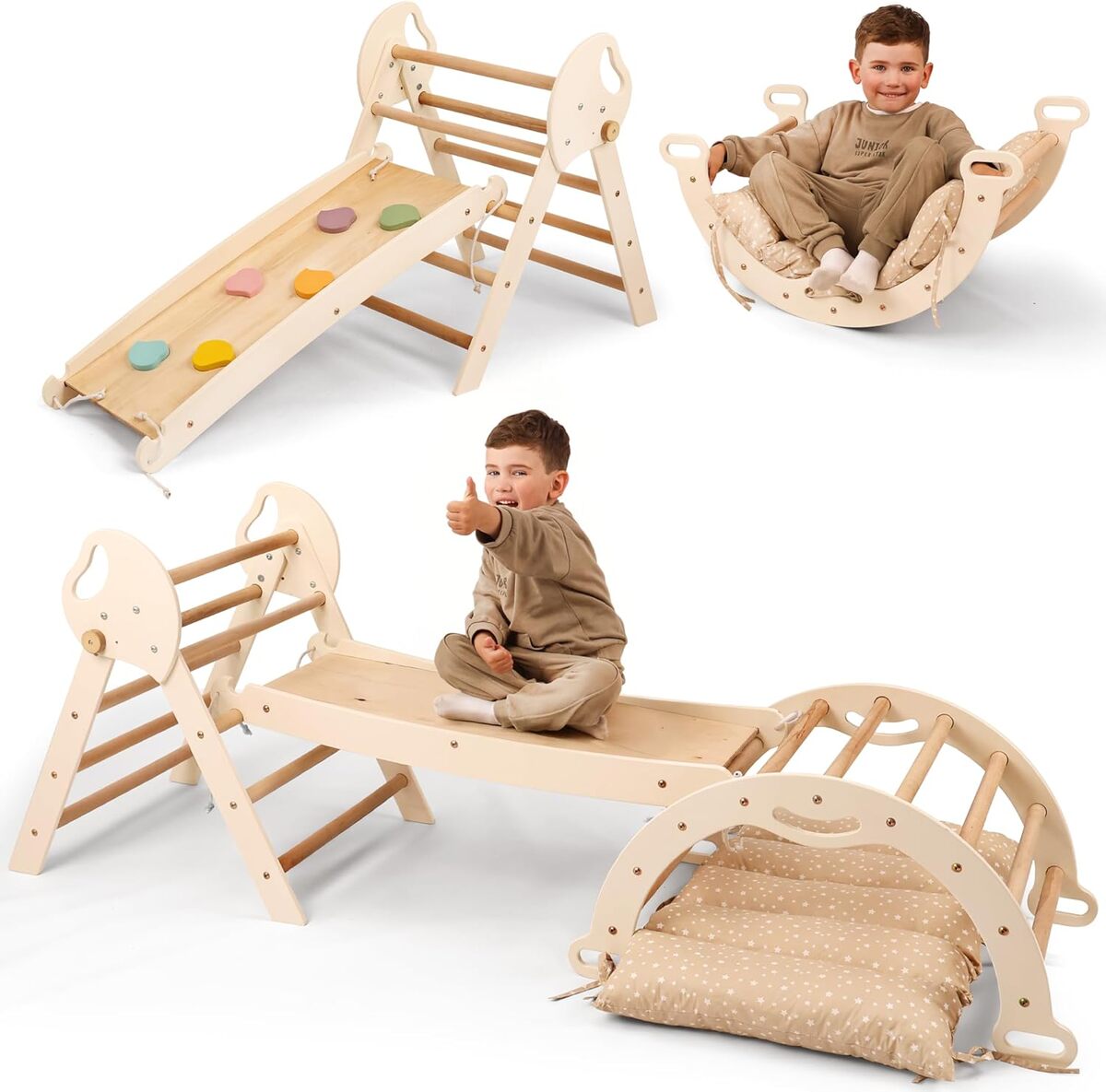 Test du cadre d'escalade 5-en-1 Montessori pour enfants