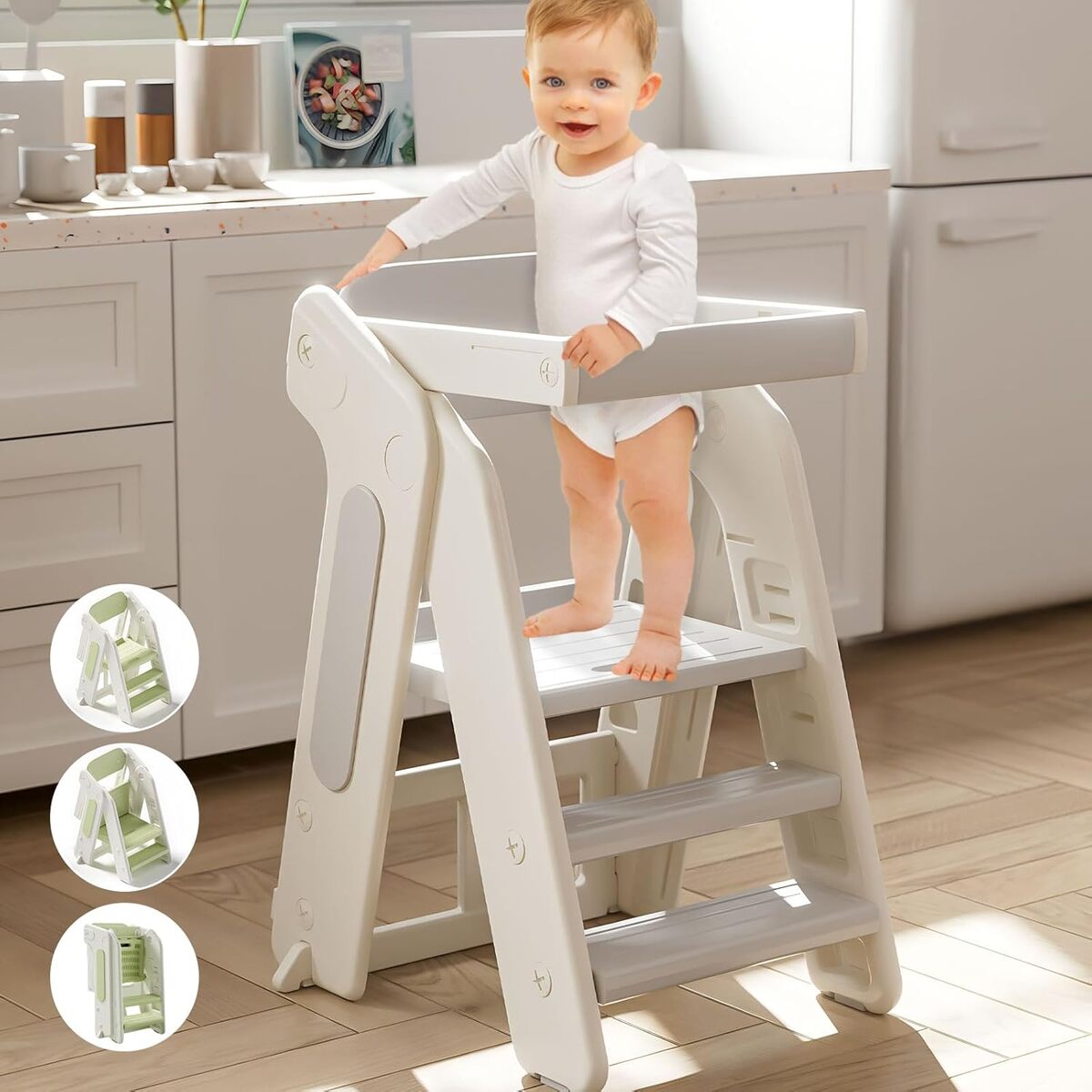 Test du tabouret pliable et réglable pour cuisine et salle de bain
