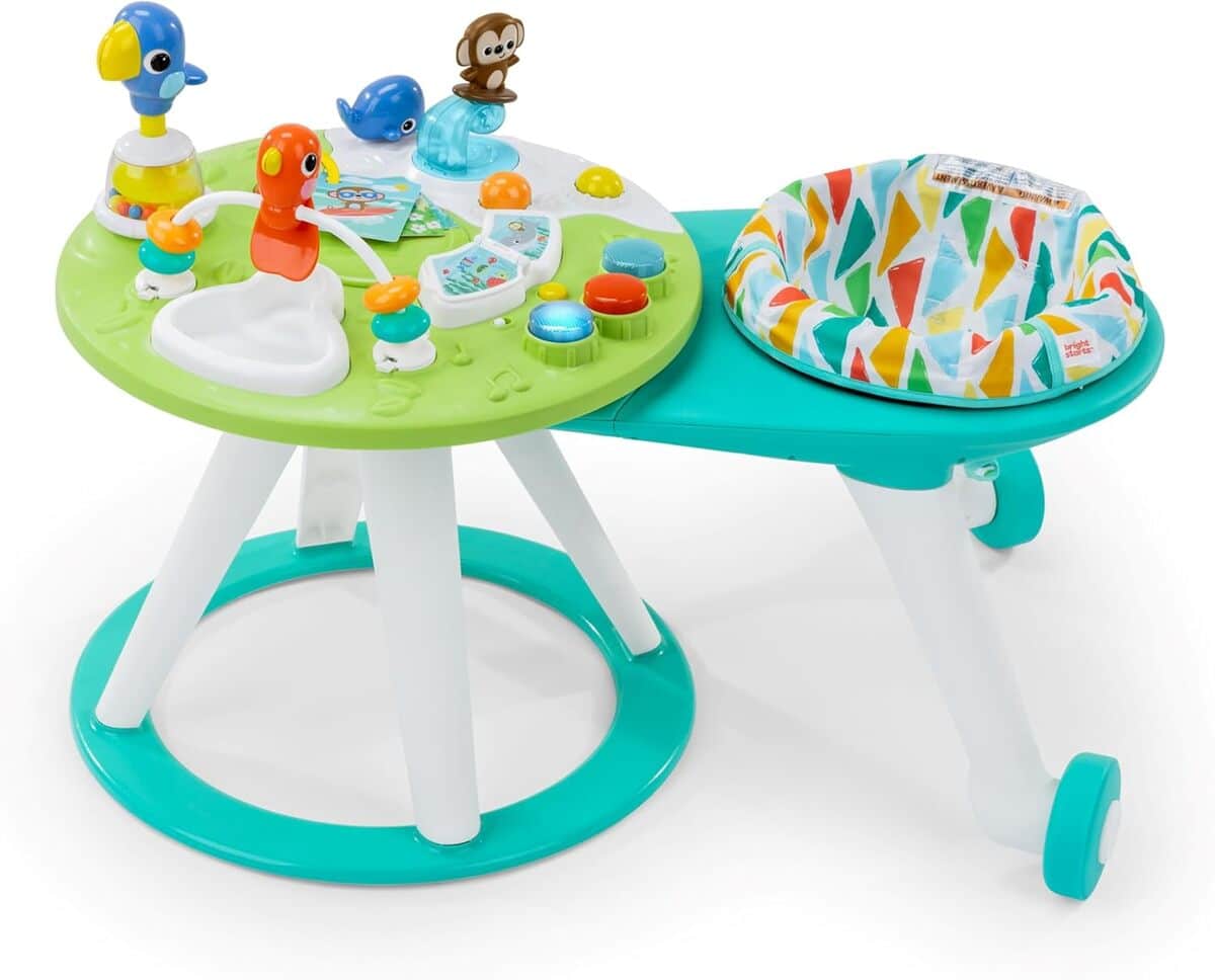Test : table et siège tournant Bright Starts Around We Go 2en1 pour les petits explorateurs