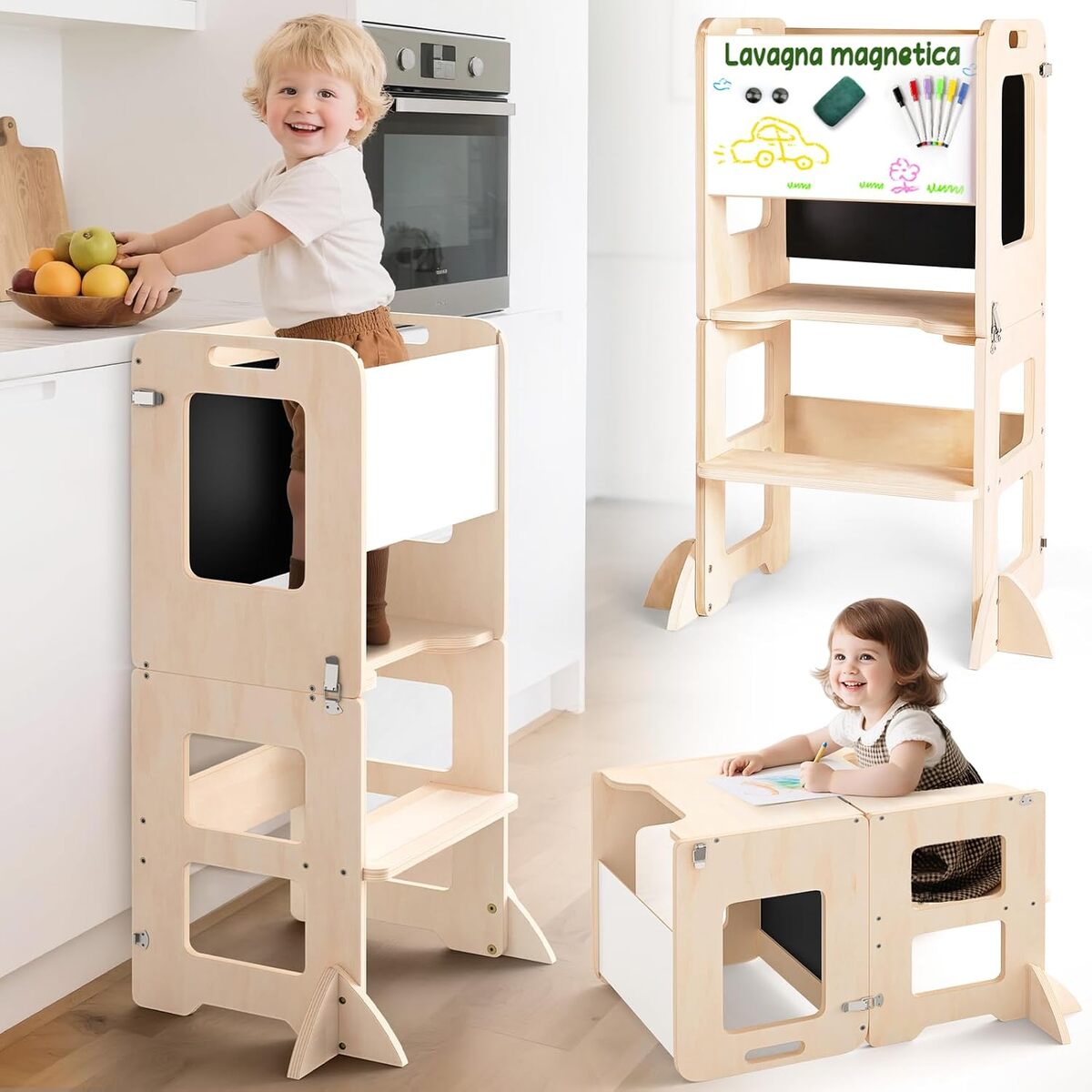 Test de la tour montessorienne 4 en 1 pour enfants