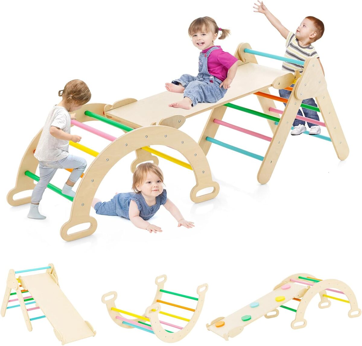 Test du triangle d'escalade Dreamade Montessori pour bébés