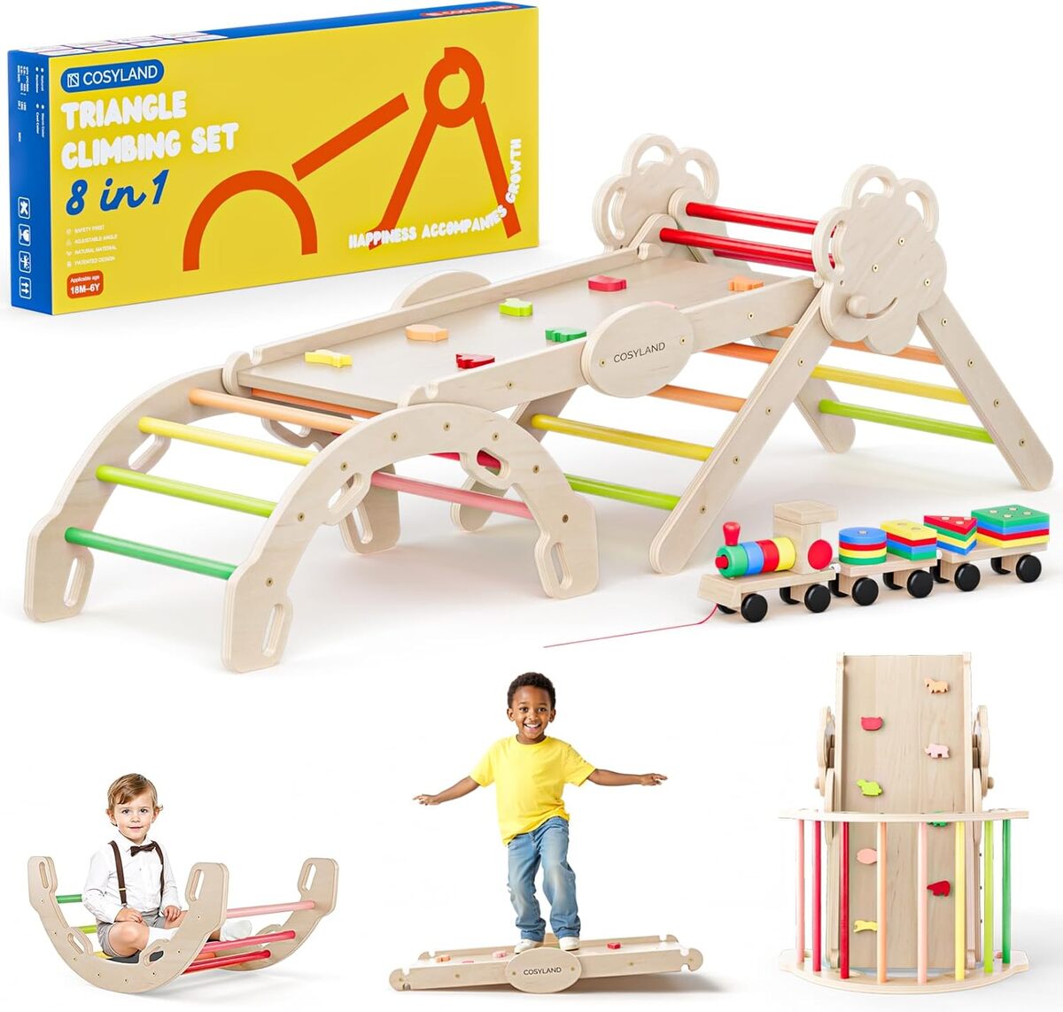 Test du triangle d'escalade 8-en-1 cosyland Montessori