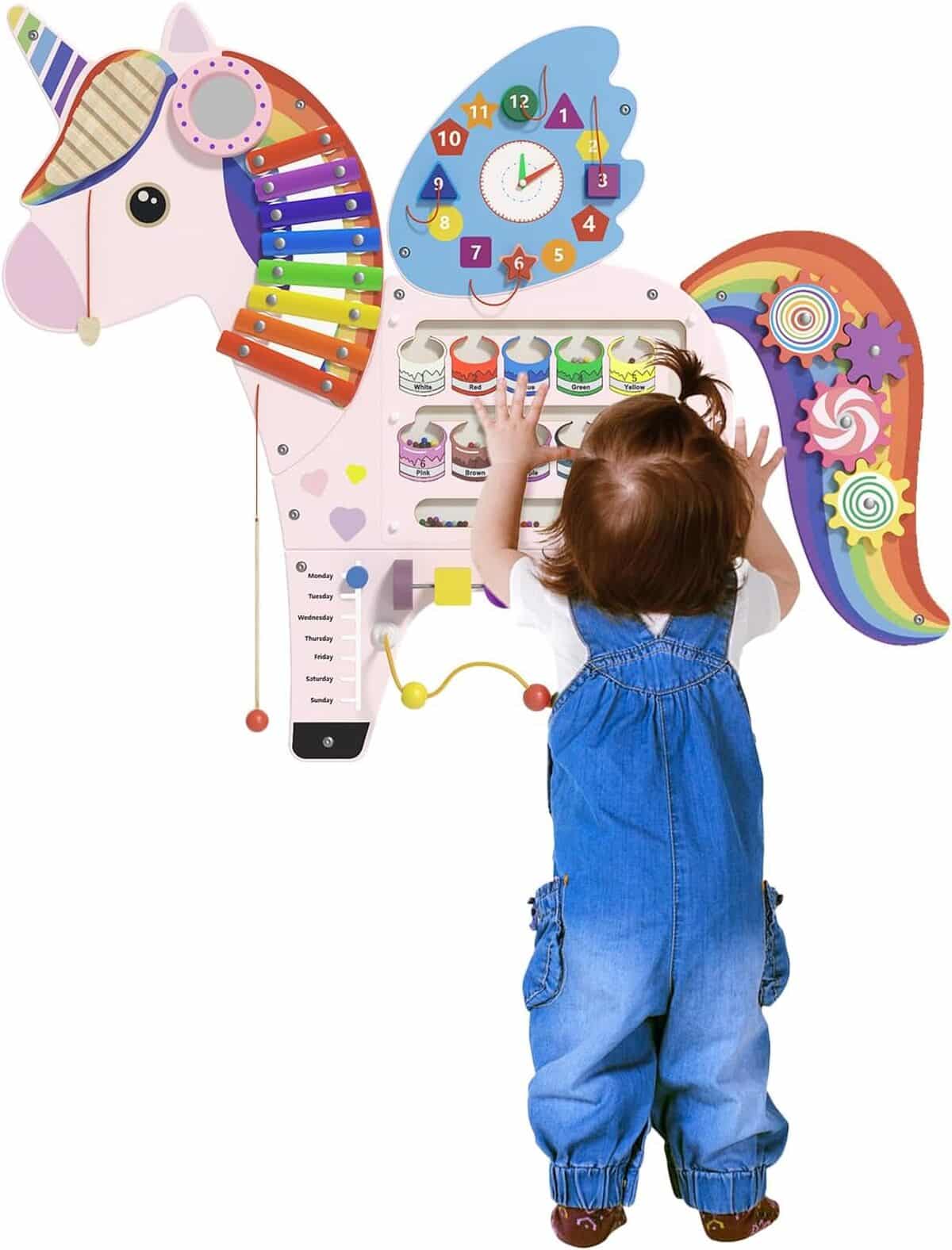Test : panneau mural sensoriel licorne Montessori pour enfants