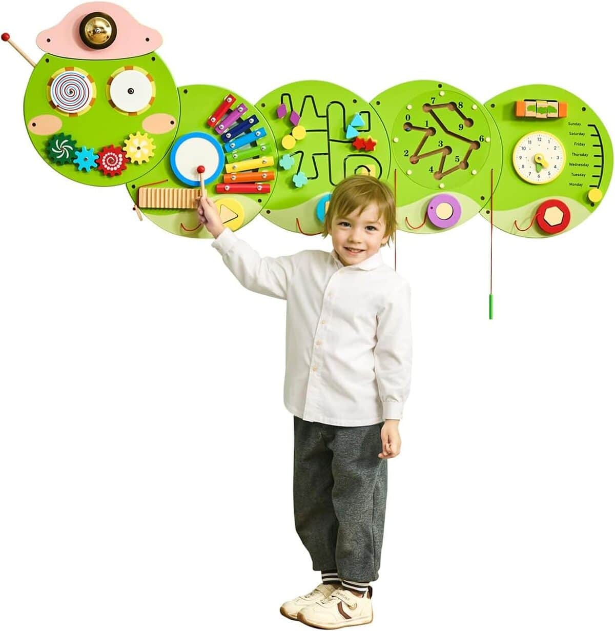 Test du panneau mural VEVOR : chenille Montessori pour enfants