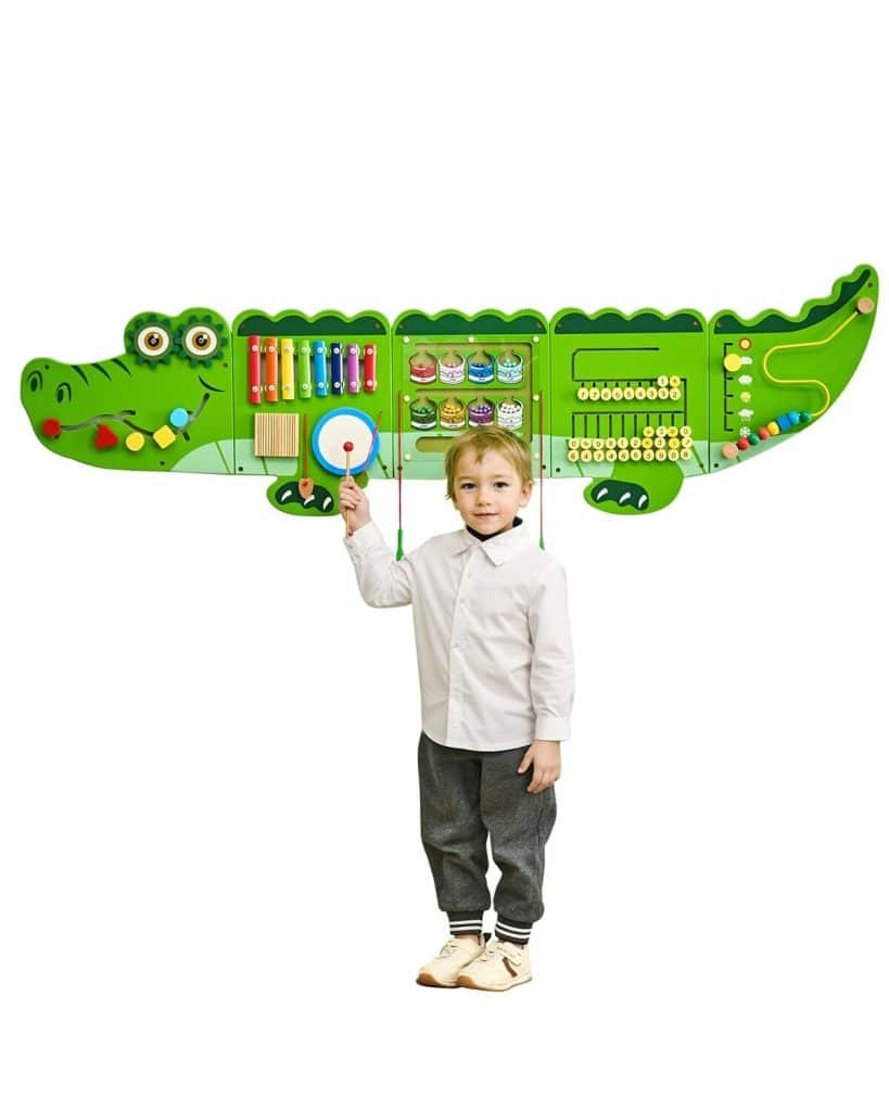 Test : panneaux muraux VEVOR Crocodile, 9 jeux sensoriels pour enfants