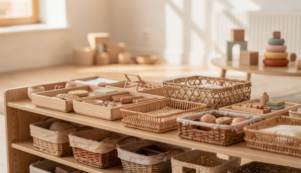 Utilisation des plateaux montessori pour d&eacute;velopper l'autonomie des enfants