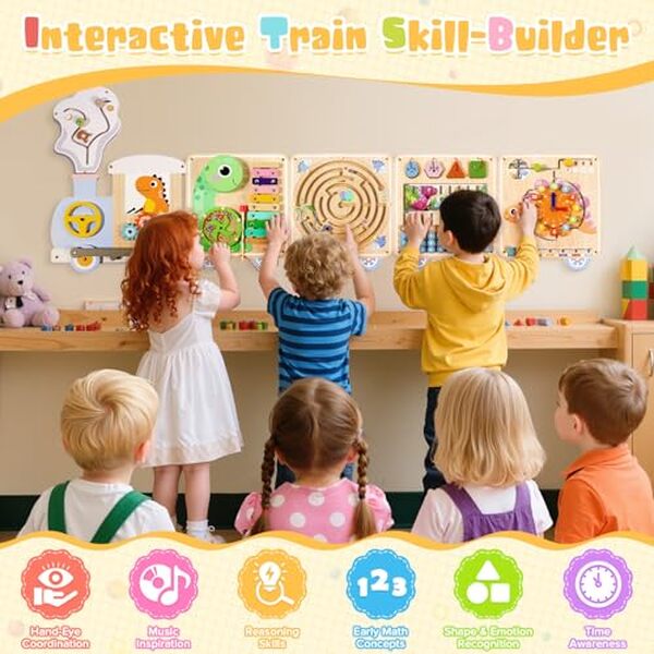 Examinez le panneau mural sensoriel 15 en 1 QIESIDM inspiré par la pédagogie Montessori et ses bénéfices éducatifs pour le développement des enfants. Parfait pour l'apprentissage ludique et sensoriel des tout-petits.