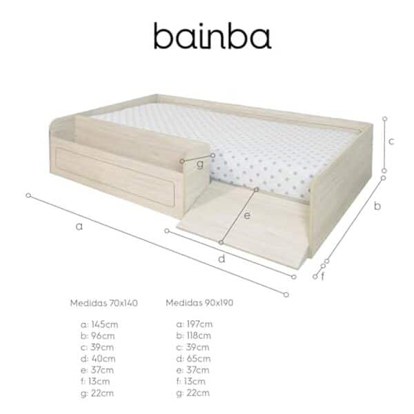 Découvrez le lit Bainba Montessori avec rangement intégré et rampe : confort et sécurité pour votre enfant. Explorez ses avantages pratiques et son design adapté aux tout-petits.