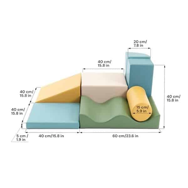 Découvrez le parc de motricité pastel Sea 7 blocs Montessori iGLU conçu pour favoriser le développement moteur des enfants. Profitez d'une expérience d'apprentissage ludique et créative adaptée aux tout-petits.
