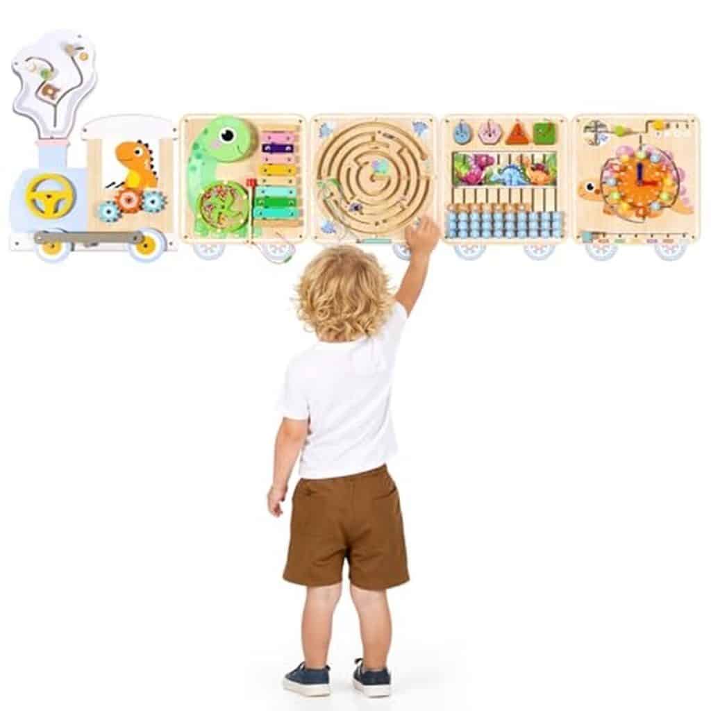 Test du panneau mural sensoriel 15 en 1 QIESIDM Montessori