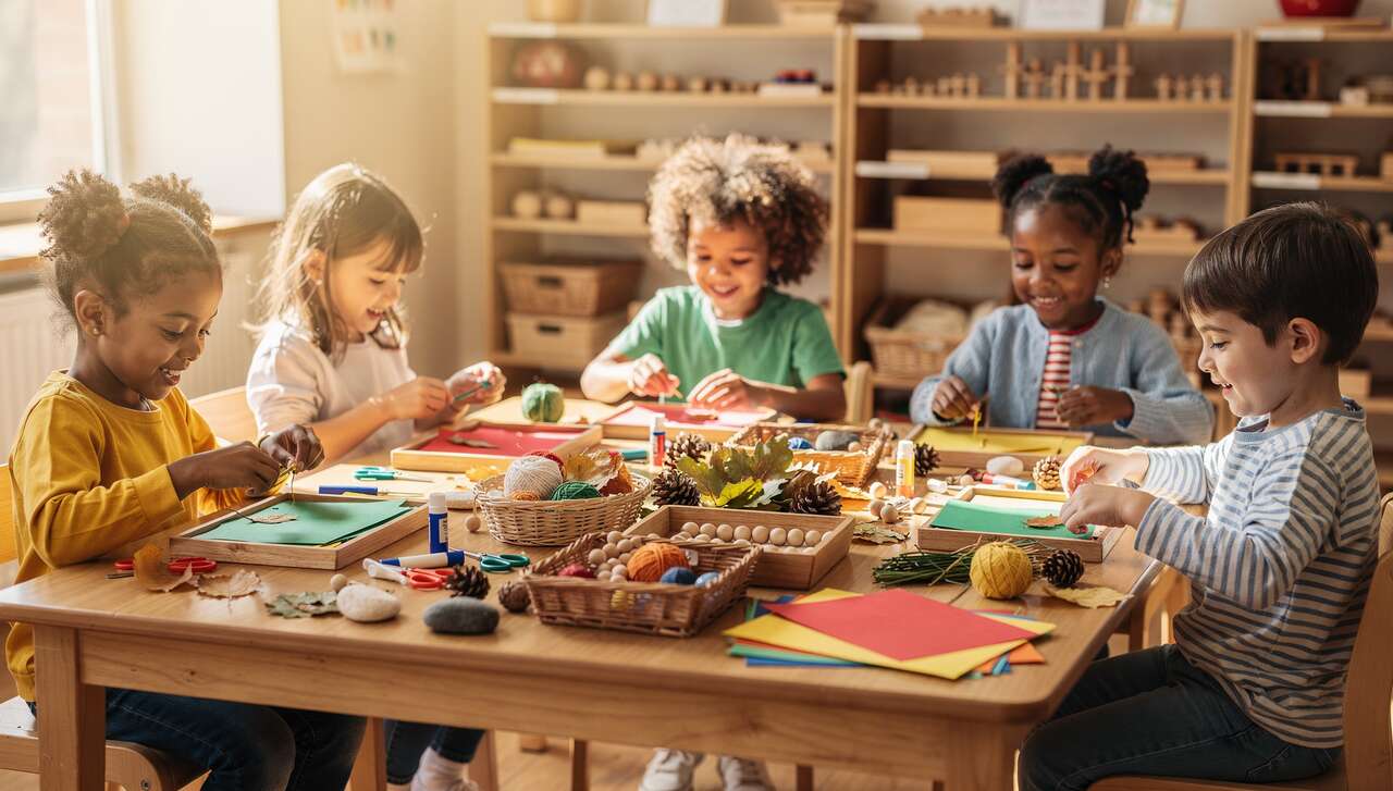 Activités créatives festives avec Montessori
