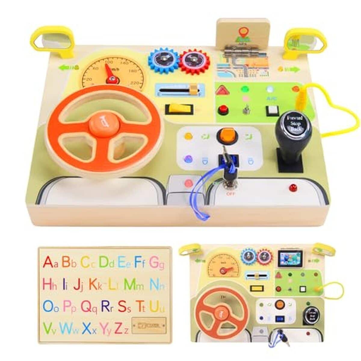 Test du jouet sensoriel Montessori Baeroly avec volant et led