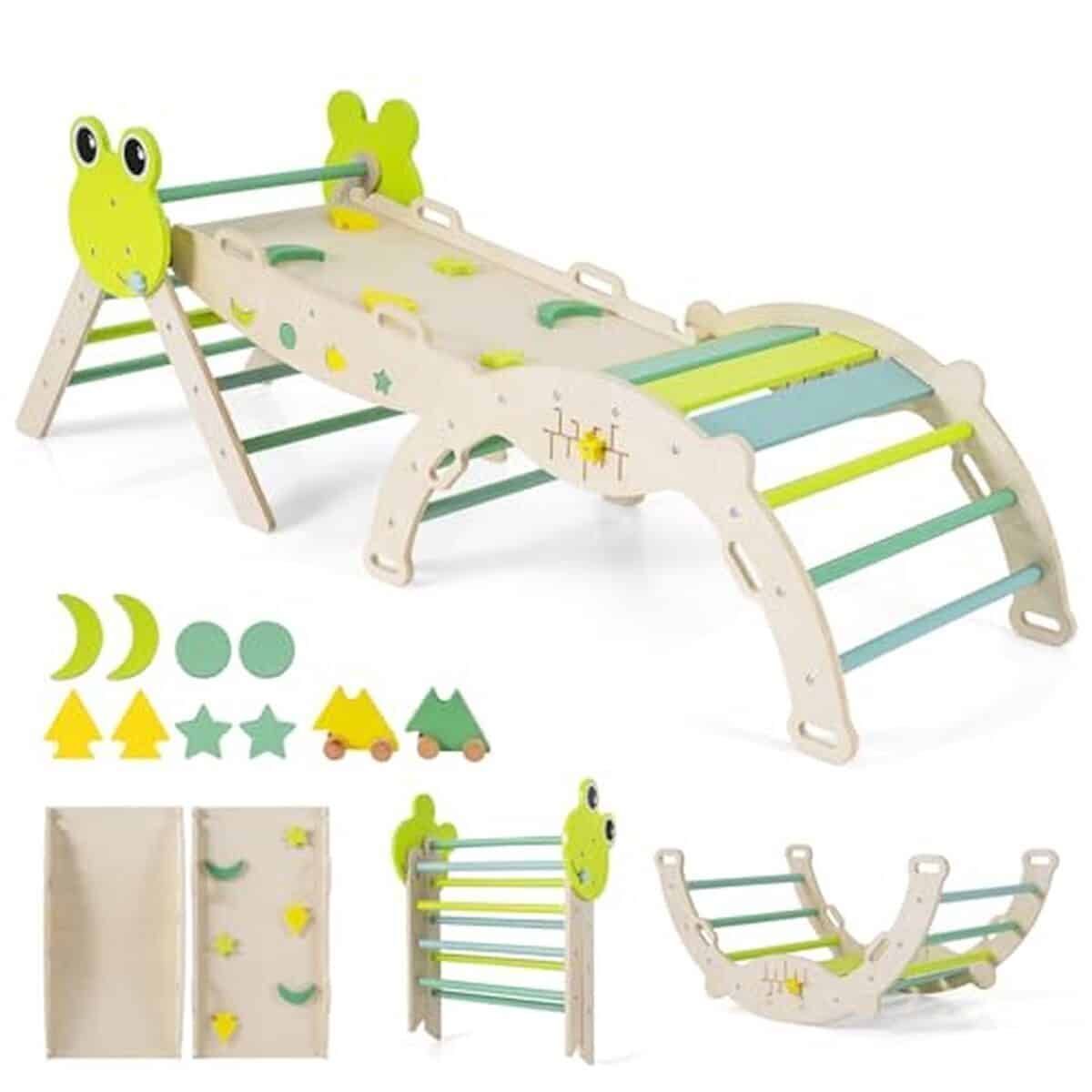 Test du triangle d'escalade pliable COSTWAY : l'aire de jeux Montessori idéale pour enfants