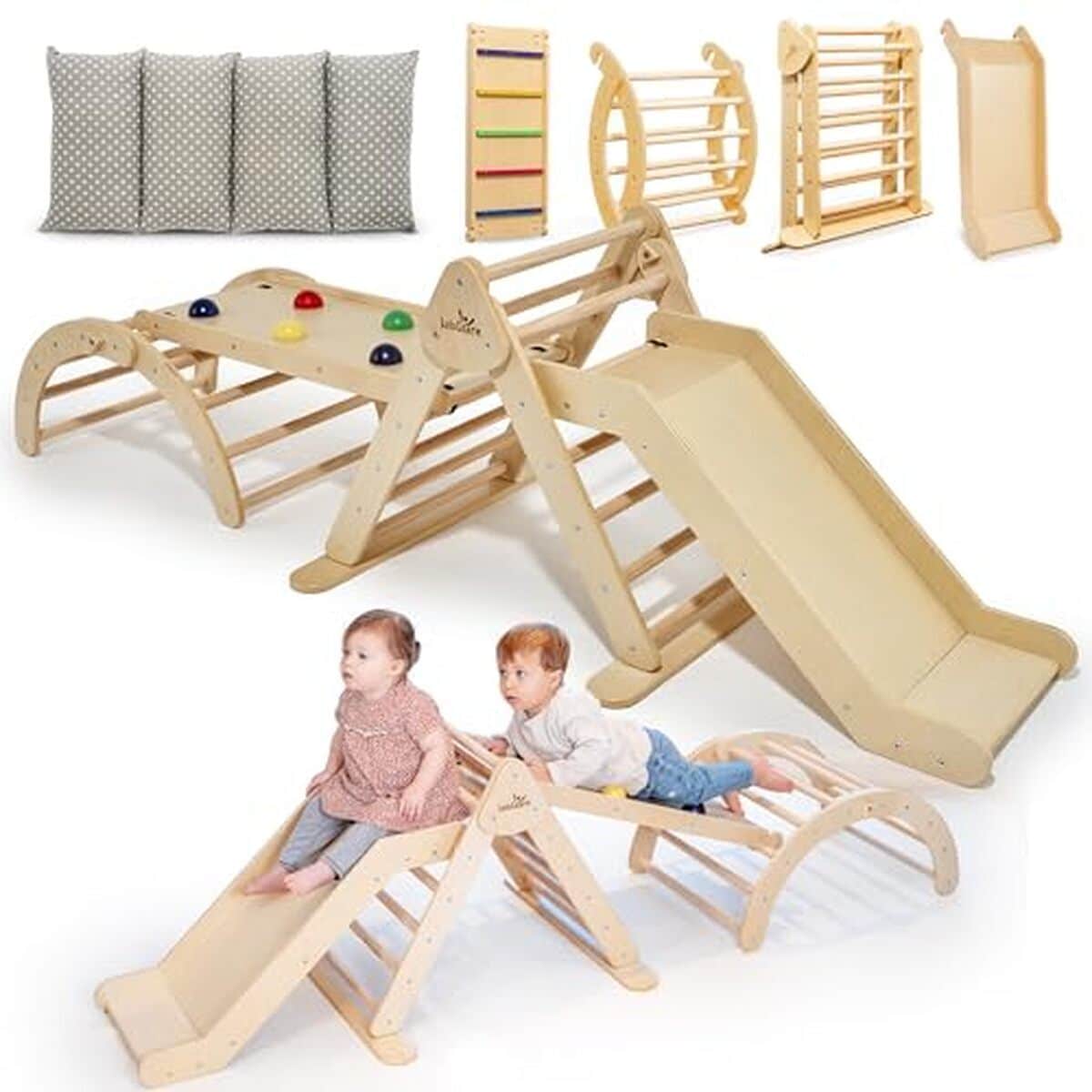 Test Lululearn : triangle d'escalade Montessori 4 en 1