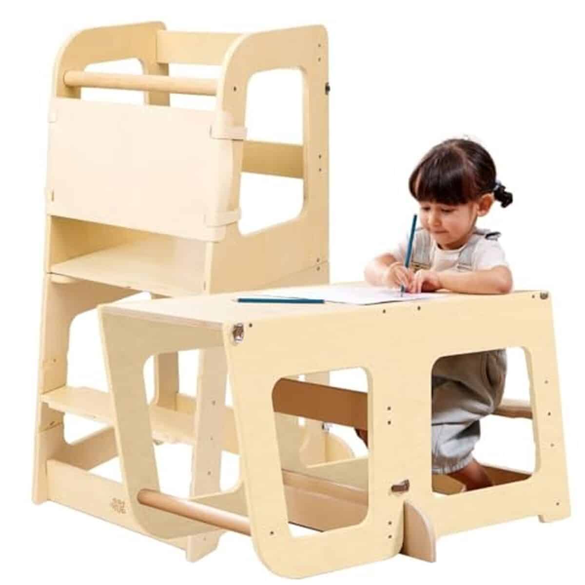 Test tour d'observation Montessori convertible en bureau
