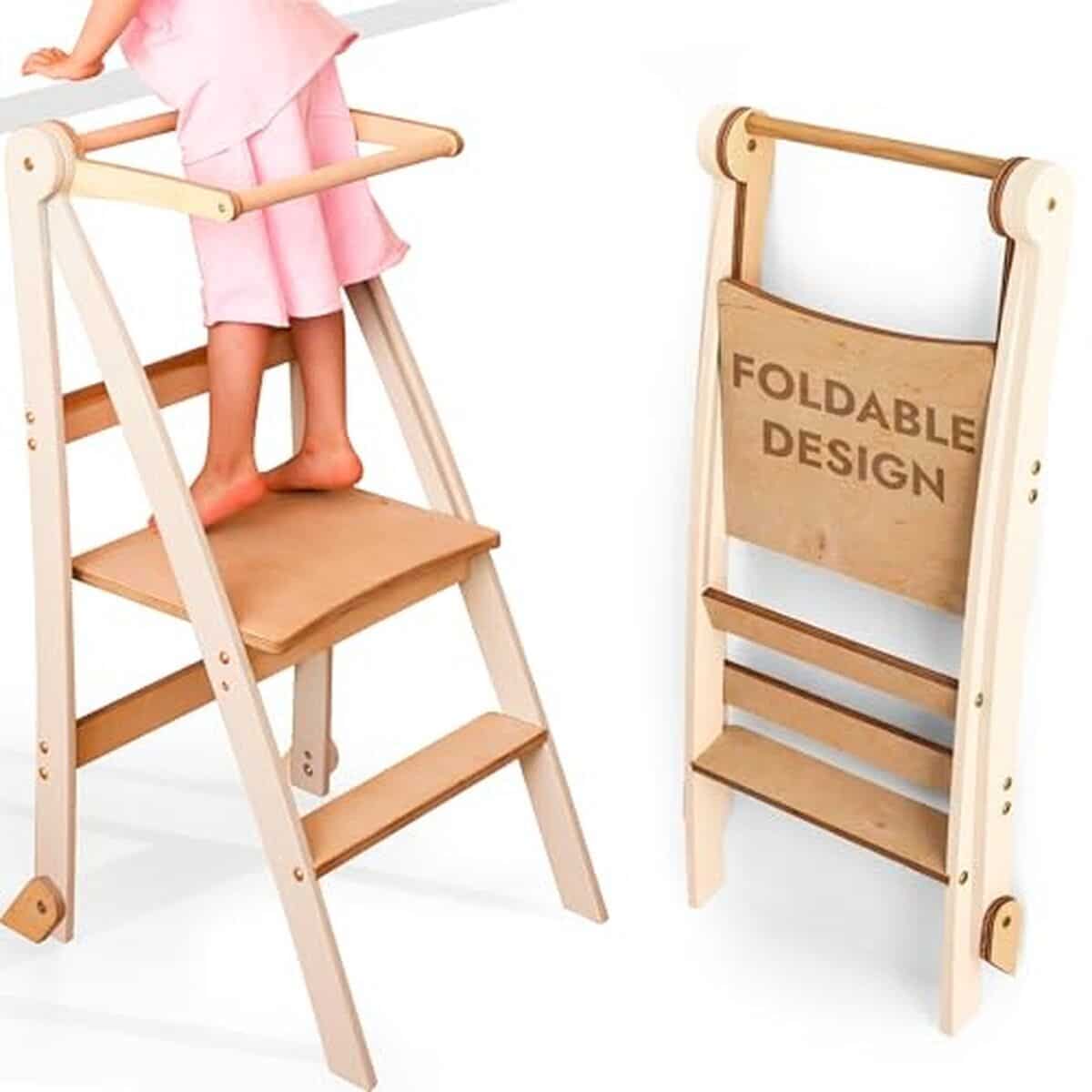 Test : tour d'apprentissage Montessori pliable sécurisée